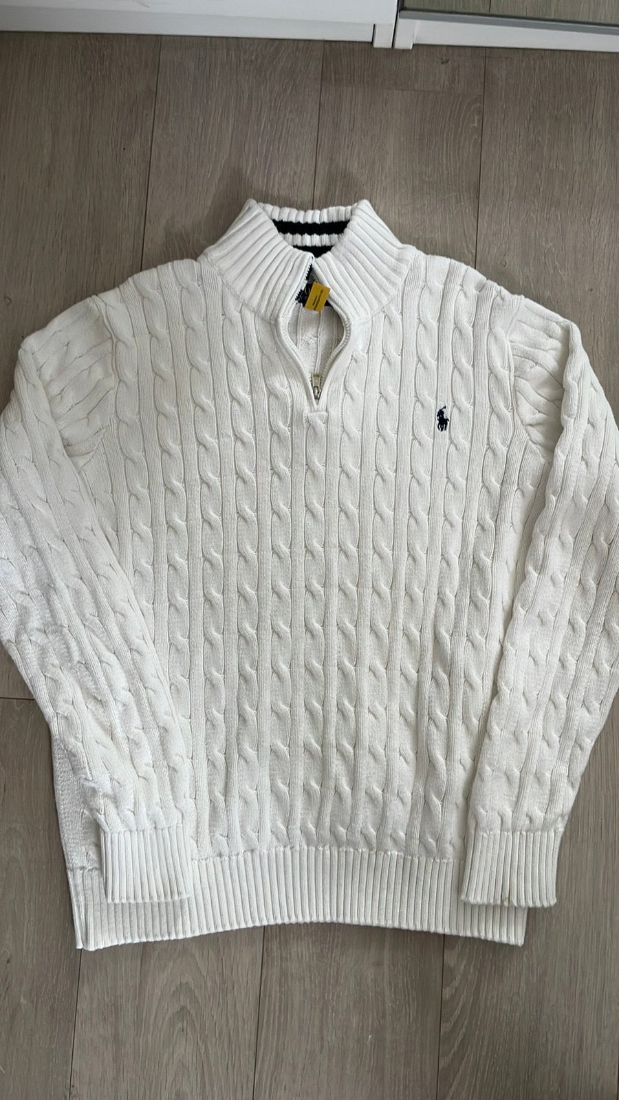 Polo Ralph Lauren trui kabeltrui wit met rits maat 18/20 XL, Ophalen of Verzenden, Zo goed als nieuw, Maat 46 (S) of kleiner, Wit