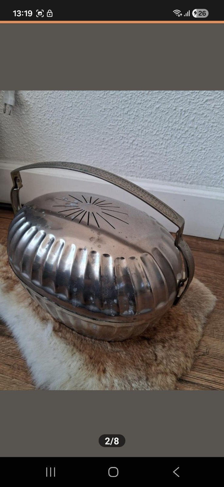 Antieke warmhouder theepot met binnenpot, Ophalen of Verzenden