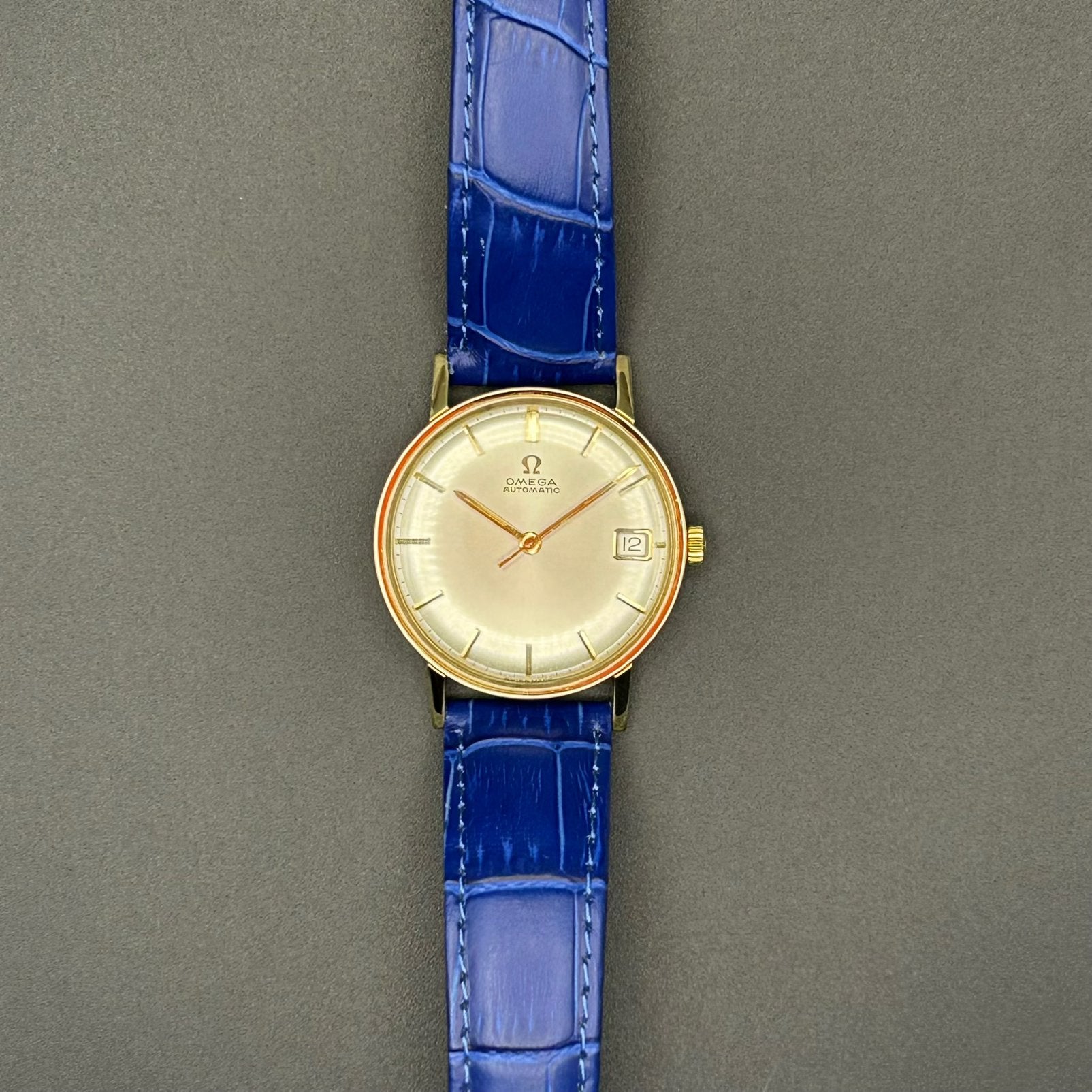 Omega Automatic 162.002 - Cal. 562 -Vintage jaren 60, Polshorloge, Ophalen of Verzenden, Omega, Leer