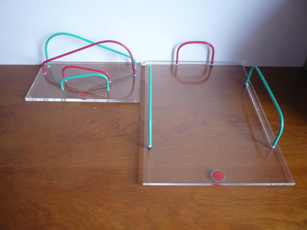 vintage retro bureau brieven organizer set van 2, Ophalen of Verzenden, Gebruikt