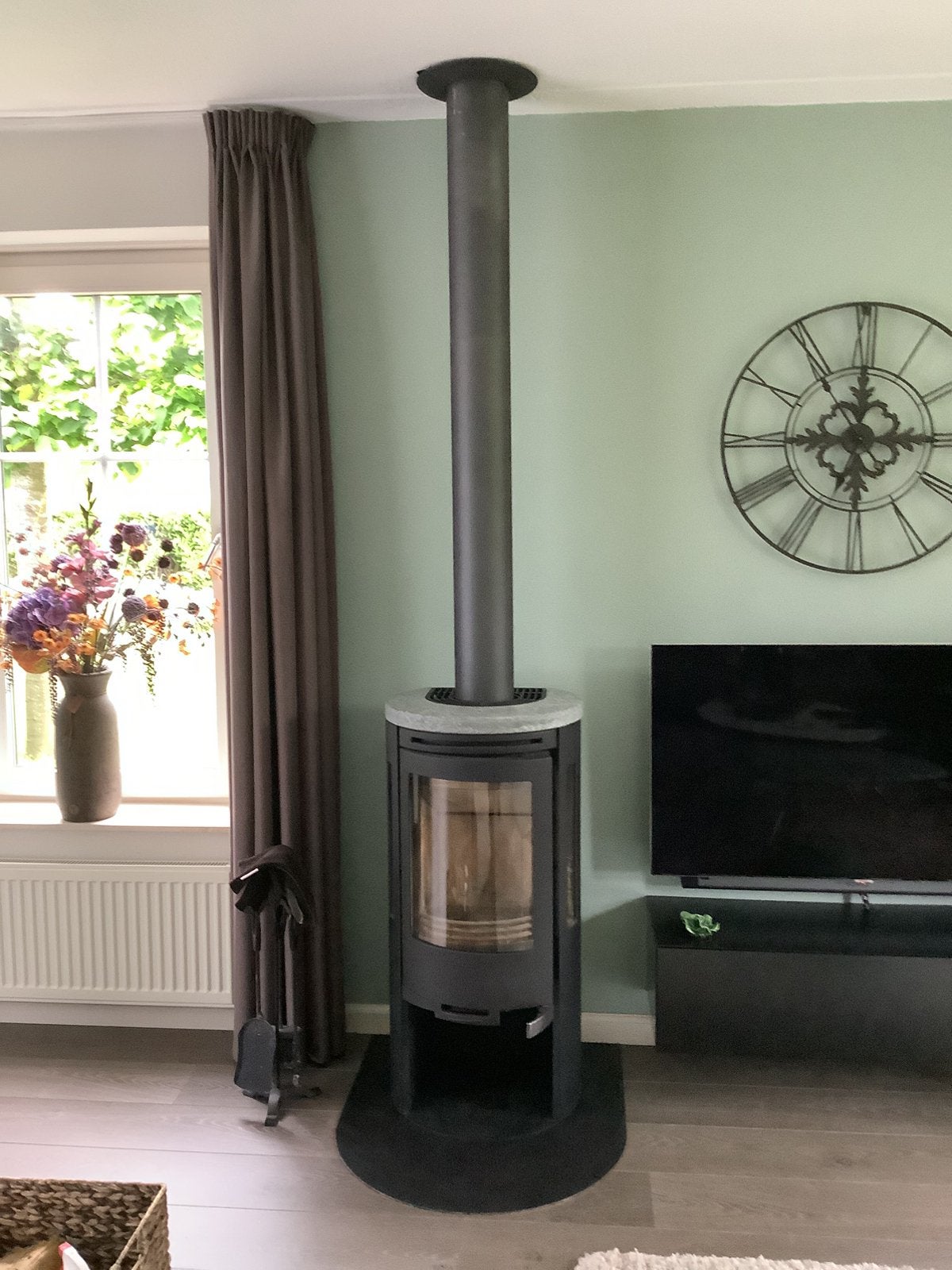 Contura Houthaard met Speksteen Top, Ophalen, Gebruikt, Vrijstaande haard, Houthaard