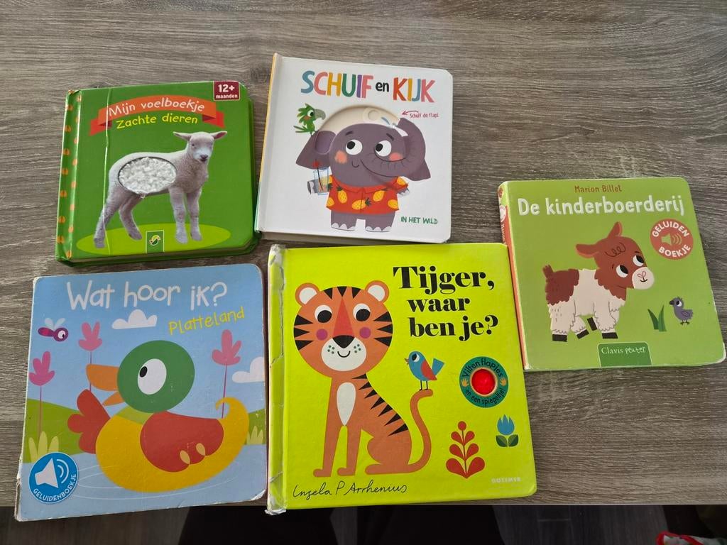 Kinderboeken.oa tijger waar ben je en geluiden boekjes, Boeken, Ophalen, 3 tot 4 jaar
