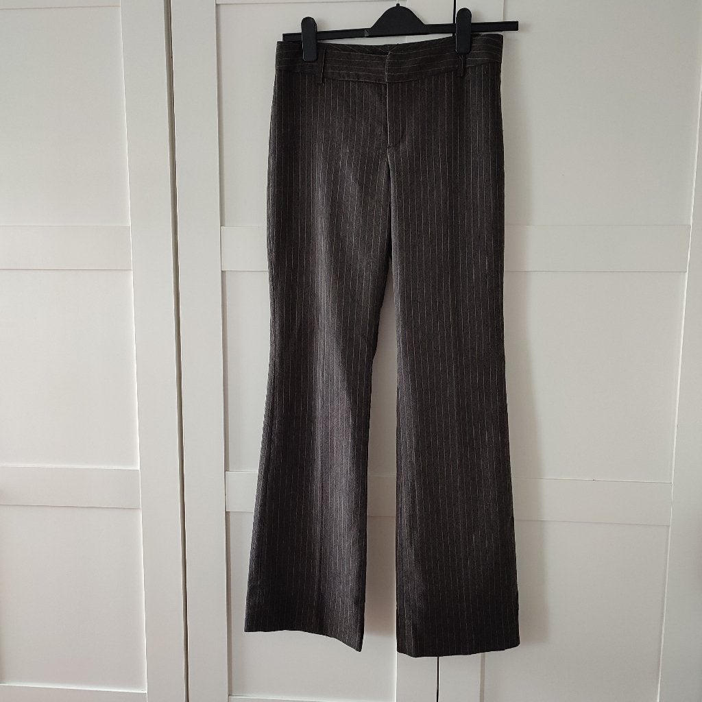 In Wear Denemarken Flared Krijtstreepbroek Bruin Maat 38, Maat 38/40 (M), Bruin, Ophalen of Verzenden, Gedragen