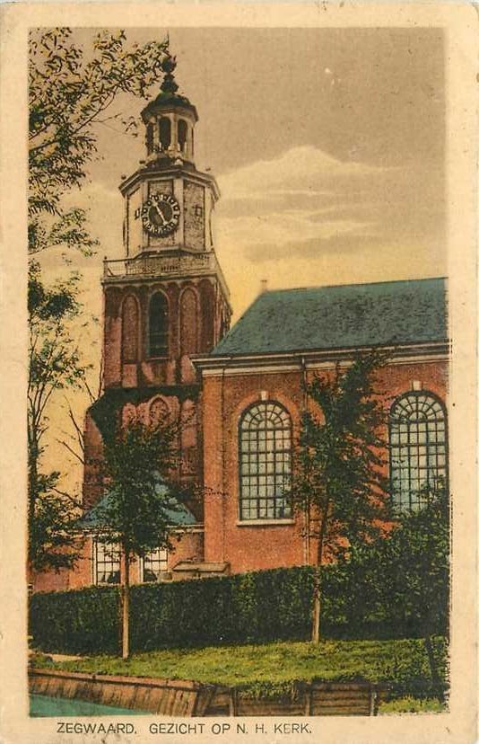 380-792-023 Zegwaard NH Kerk, Verzamelen, Ansichtkaarten | Nederland, Verzenden, Voor 1920, Zuid-Holland