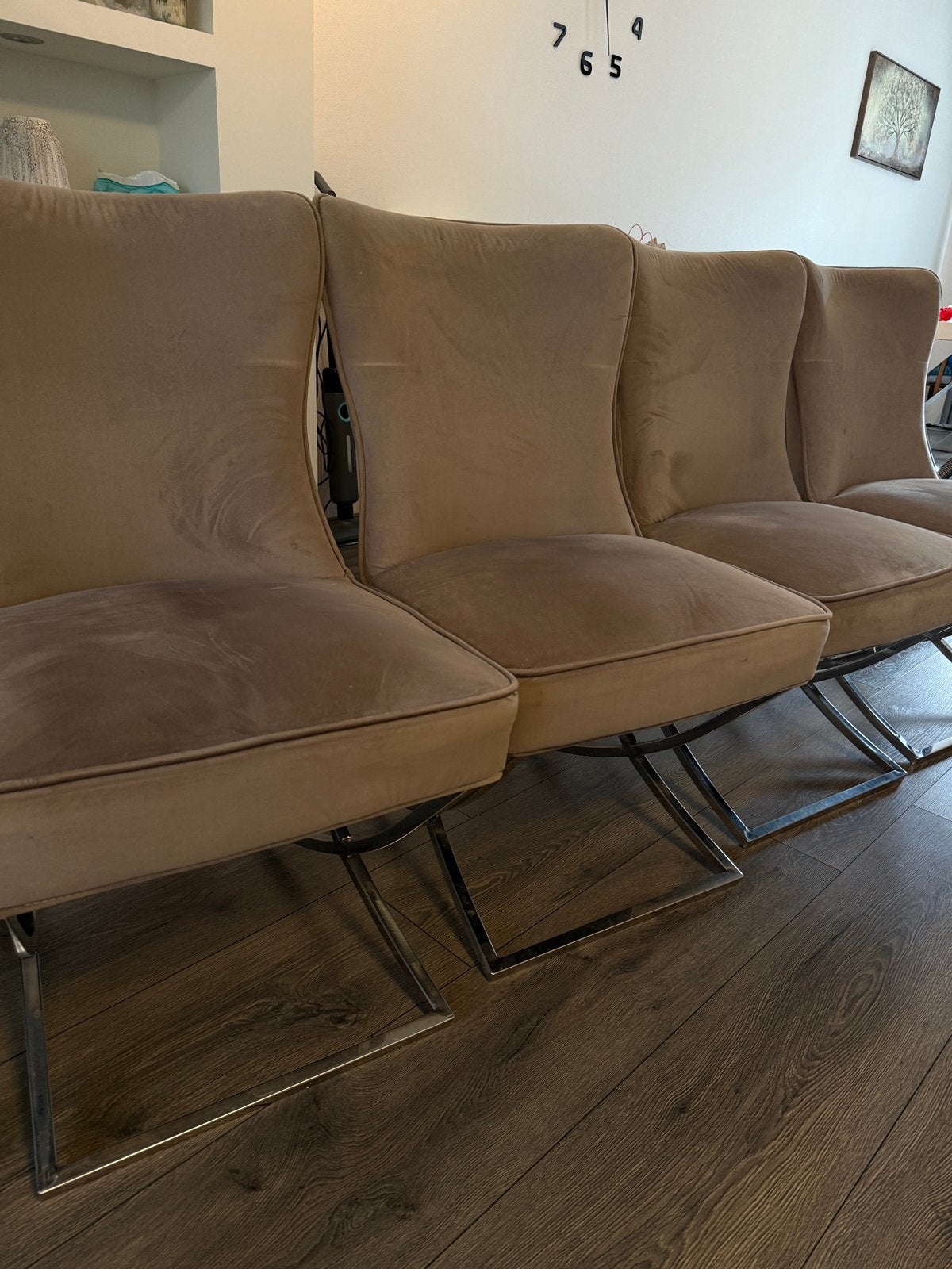 Mooie eettafel stoelen 6x, Huis en Inrichting, Banken | Sofa's en Chaises Longues, Ophalen, Overige maten, Minder dan 75 cm, Zo goed als nieuw