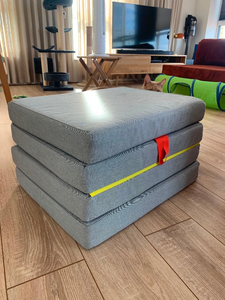 IKEA SLÄKT poef / matras opvouwbaar, 90 cm, Eenpersoons, Ophalen of Verzenden, Zo goed als nieuw