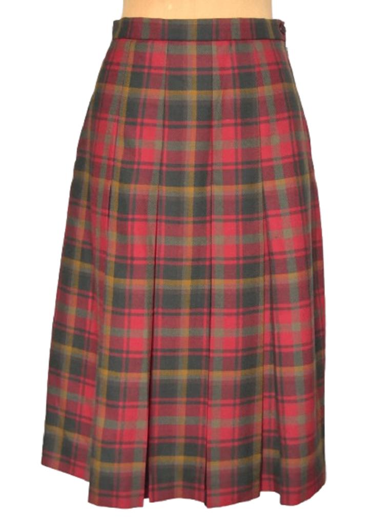 Pringle of Scotland plooirok, schotse rok, rood/groen, Mt. S, Overige kleuren, Verzenden, Zo goed als nieuw, Maat 36 (S)