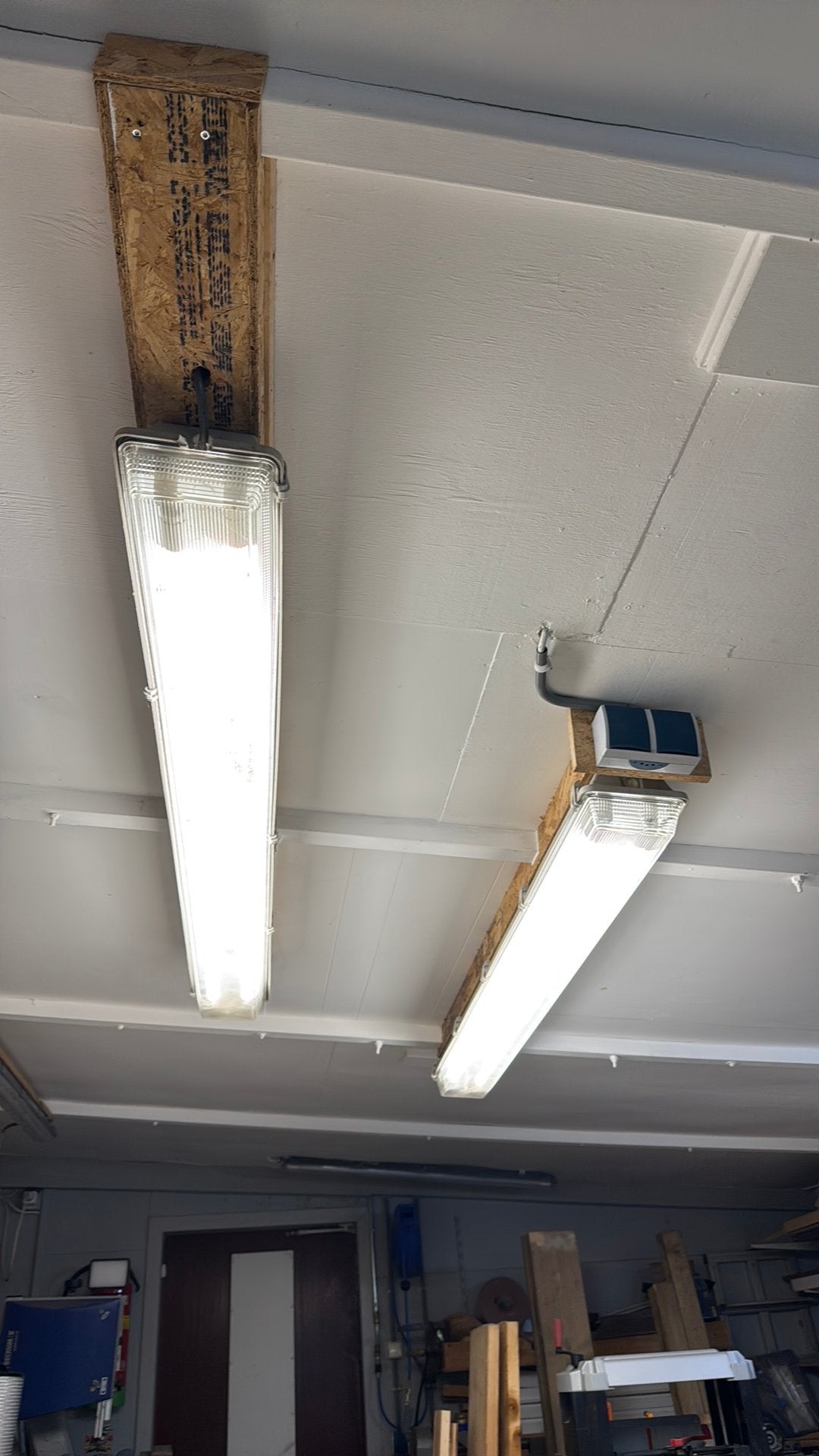 Slagvaste TL armatuur met 2 TL buizen (58 watt), Ophalen, Gebruikt, 50 tot 200 watt, Lamp met armatuur