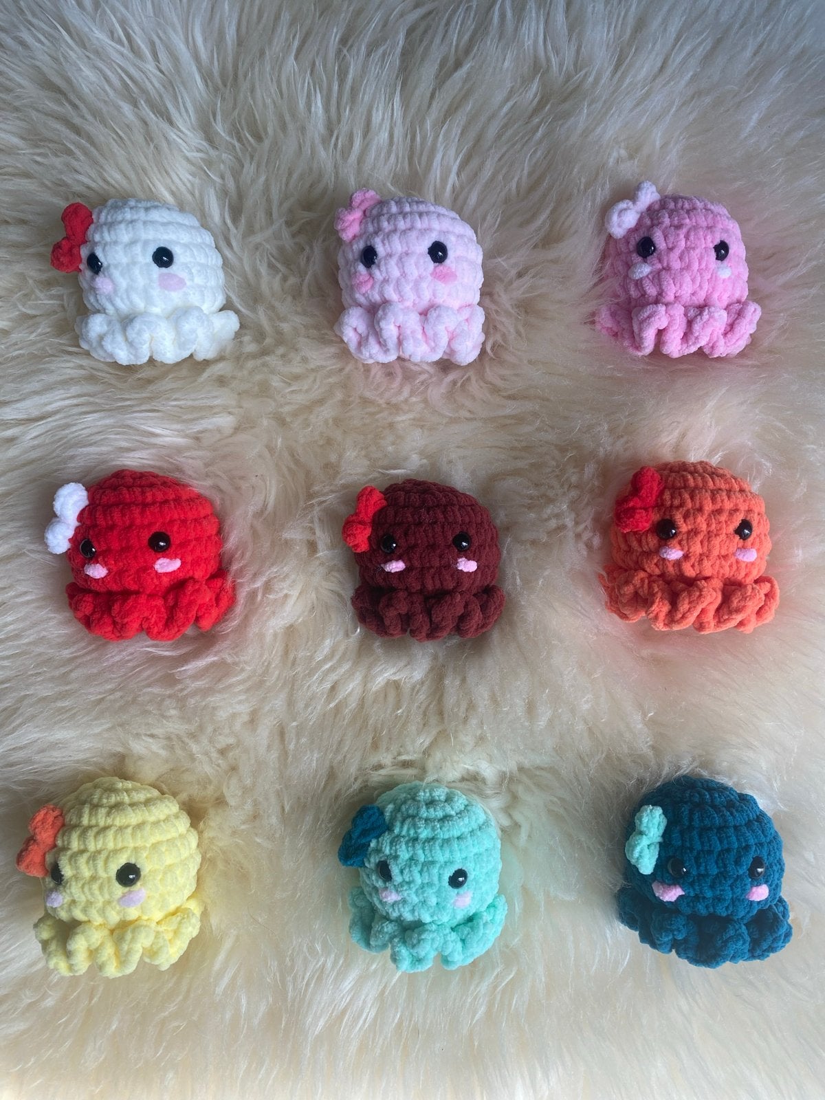 Handgemaakte gehaakte octopus knuffel - schattig & zacht, Overige typen, Nieuw, Meerkleurig, Klein (minder dan 20 cm)