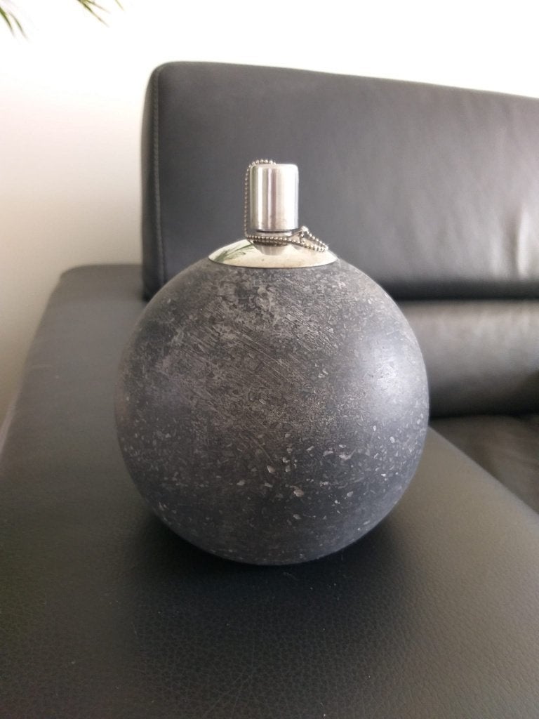 Olielamp voor buiten met 2 flessen (mug)olie, Tuin en Terras, Ophalen of Verzenden, Zo goed als nieuw