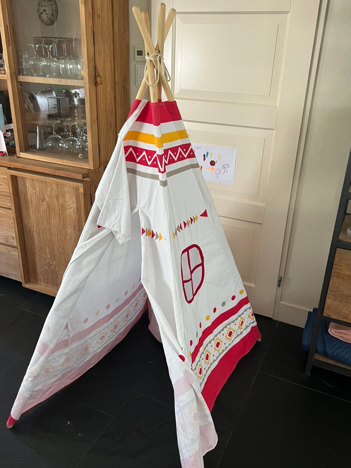 Tipi tent rood/wit, Kinderen en Baby's, Ophalen, Zo goed als nieuw