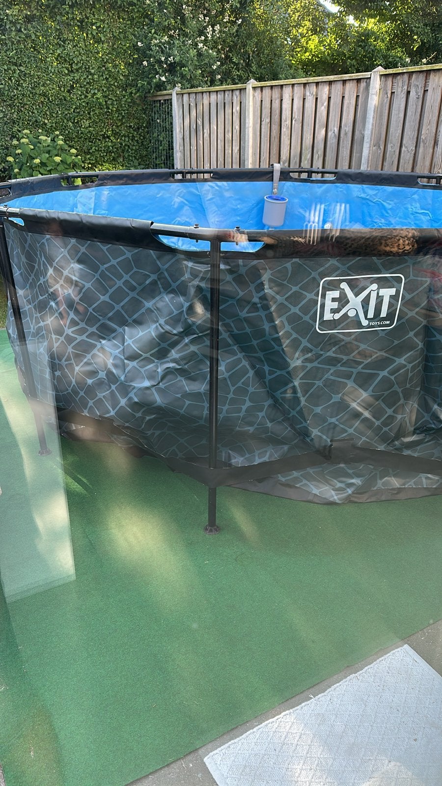 Compleet EXIT Stone Zwembad 360x122 cm + Verwarming + Pomp, Tuin en Terras, Gebruikt, Rond, 300 cm of meer, Opzetzwembad