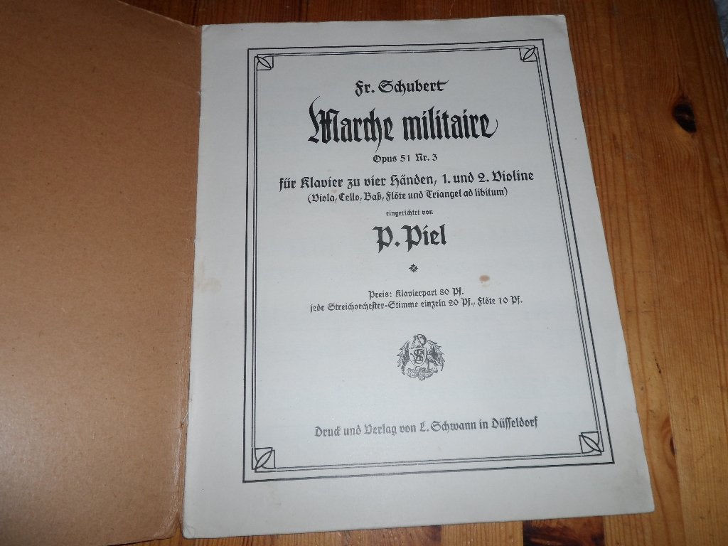 Schubert / piel - marche militaire, Gebruikt, Klassiek, Ophalen of Verzenden, Viool of Altviool