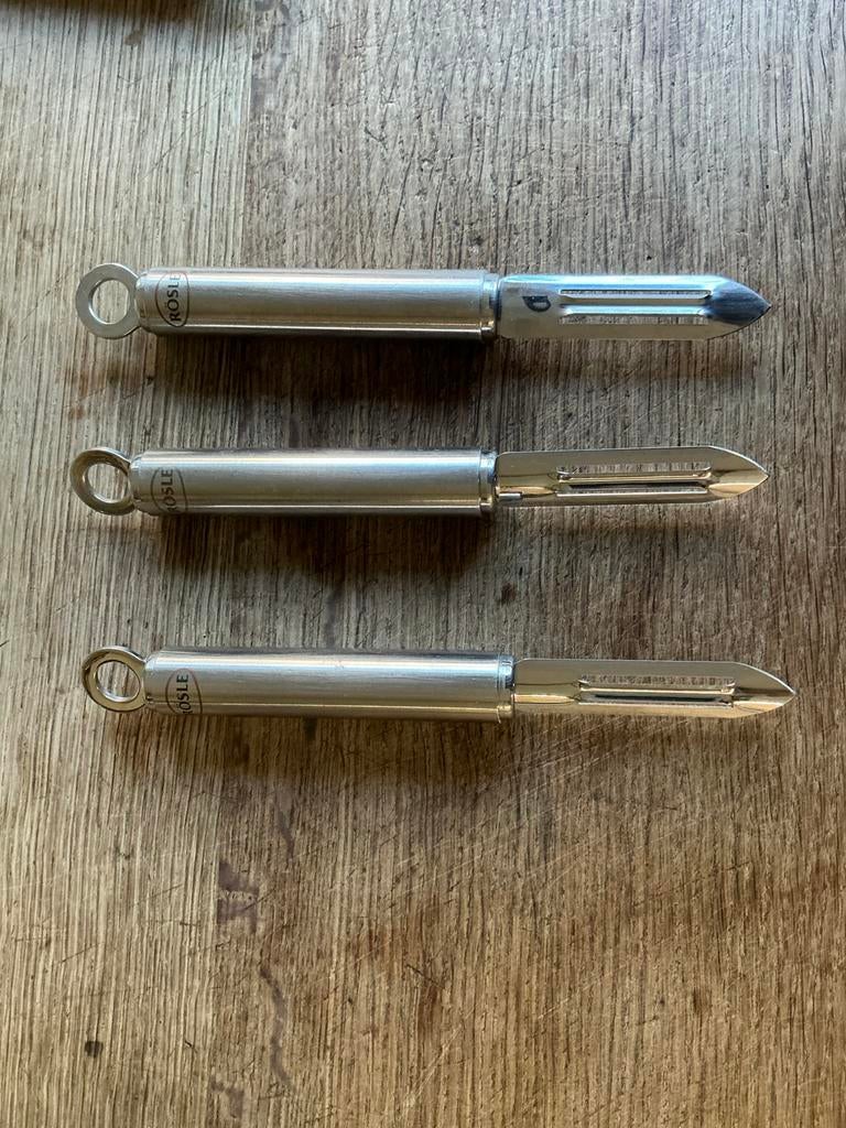 Rösle dunschiller (3 x), Ophalen of Verzenden, Zo goed als nieuw, Rvs of Chroom, Los bestek