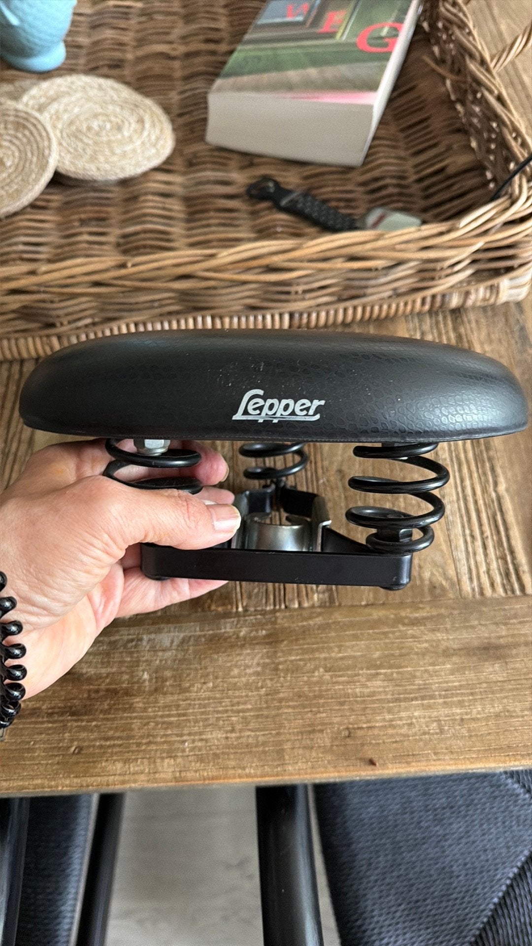 Vintage lepper zadel, Gebruikt, Ophalen of Verzenden, Zadel, Rubber
