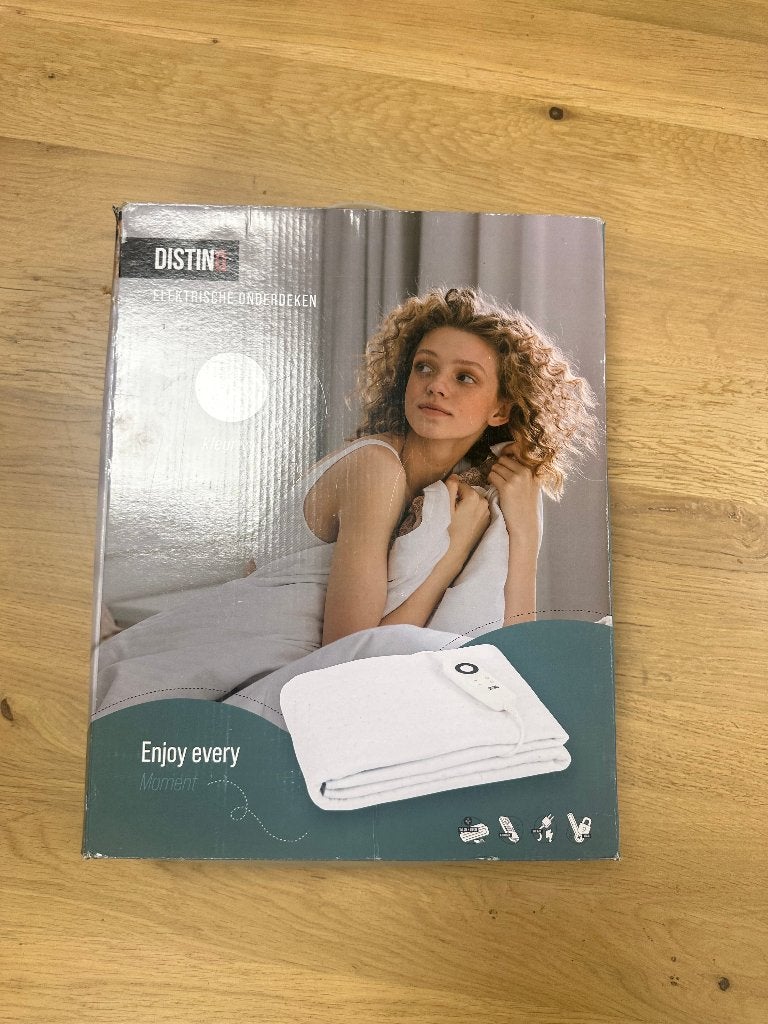 DistinQ Elektrisch onderdeken - 1 persoons - Wit, Eenpersoons, Wit, Ophalen of Verzenden, Overige merken