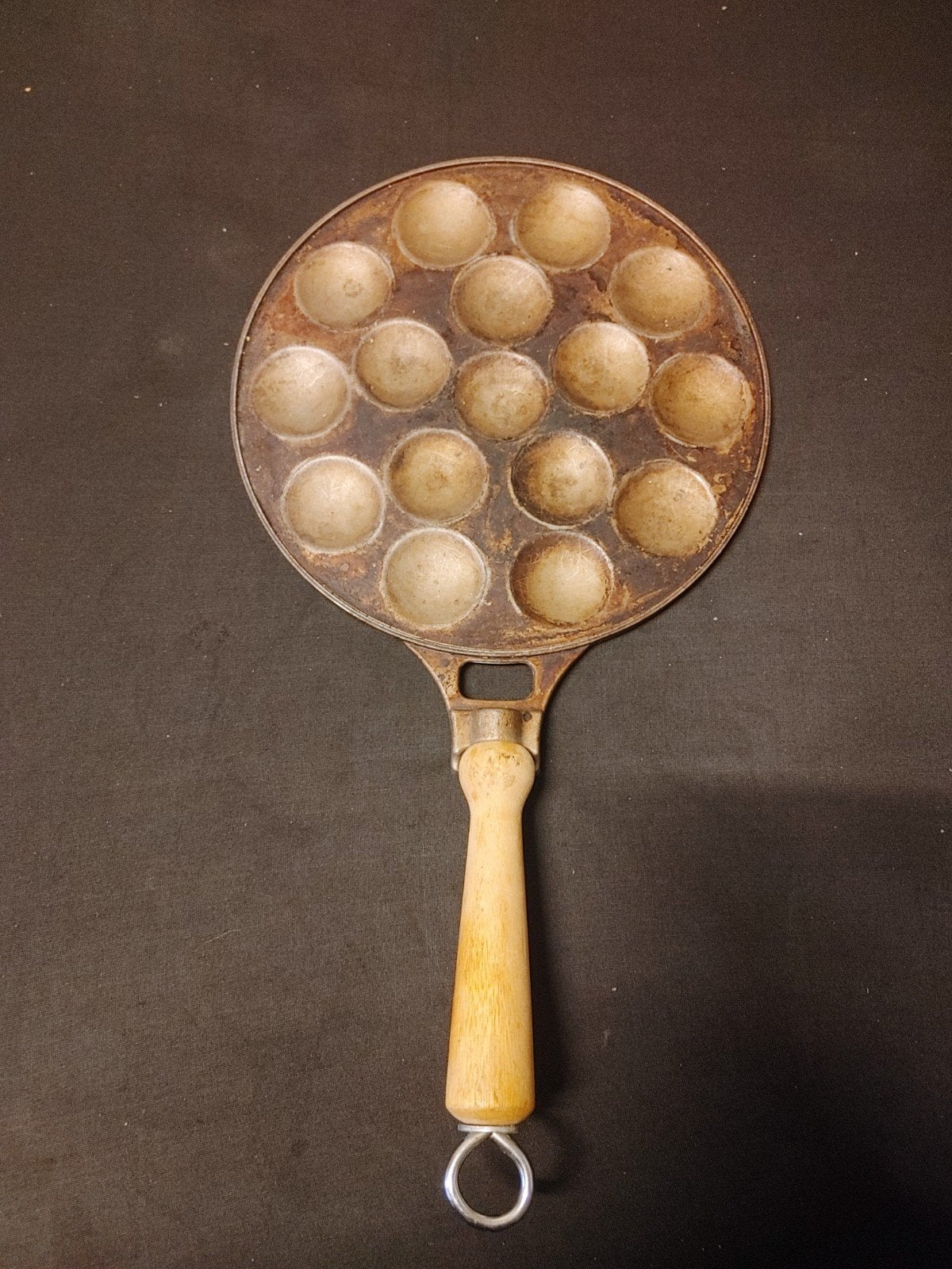 Poffertjes pan, Huis en Inrichting, Keuken | Potten en Pannen, Ophalen of Verzenden, Gebruikt, Gietijzer, Koekenpan of Braadpan
