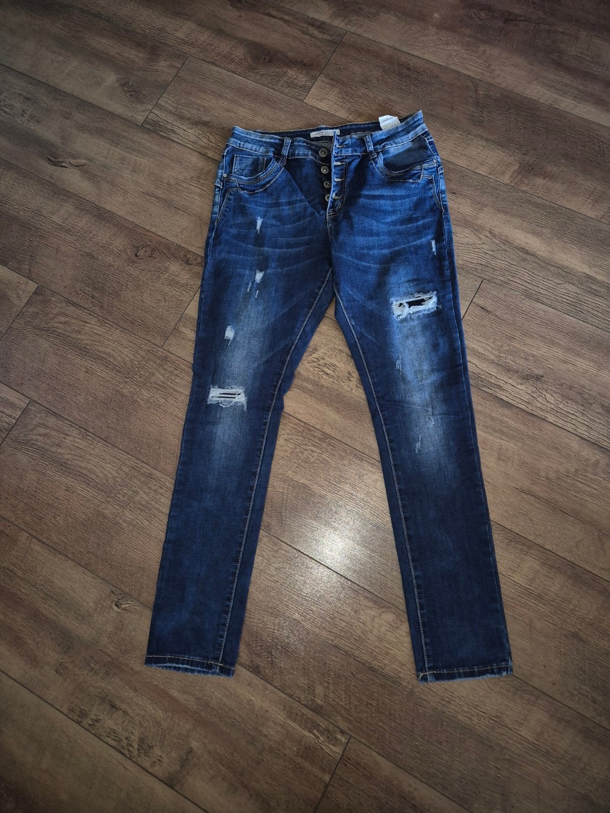 Nieuwe Jewelly spijkerbroek maat 38 met goede stretch, Blauw, Nieuw, W30 - W32 (confectie 38/40), Jewelly