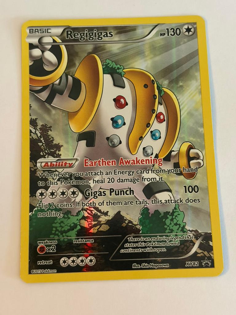 Regigigas XY82 Promo Pokemon Kaart - Zeer Goede Staat, Verzenden, Zo goed als nieuw, Losse kaart