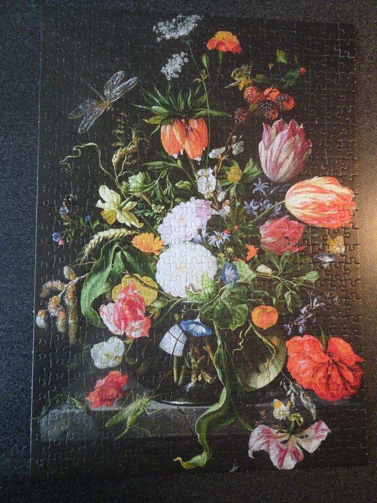 Puzzel Still Life of Flowers (500 stukjes), Ophalen of Verzenden, 500 t/m 1500 stukjes, Zo goed als nieuw, Legpuzzel