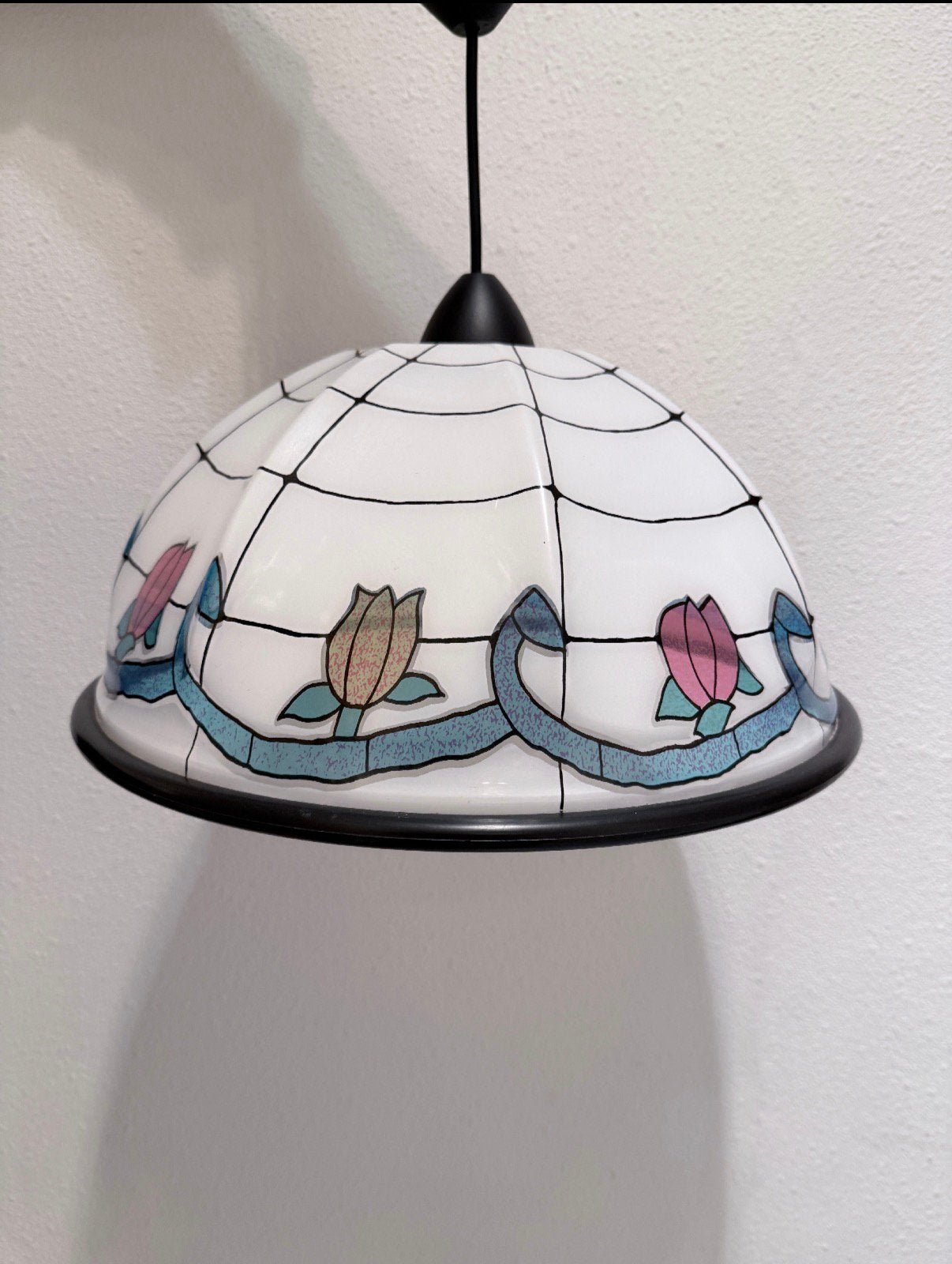Vintage Tiffany stijl hanglamp | kunststof, Vintage, Kunststof, Gebruikt, Vintage