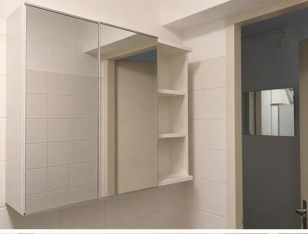 Spiegelkast met opbergruimte voor badkamer - IKEA LILLÅNGEN, Ophalen, Spiegelkast, 50 tot 100 cm, Zo goed als nieuw