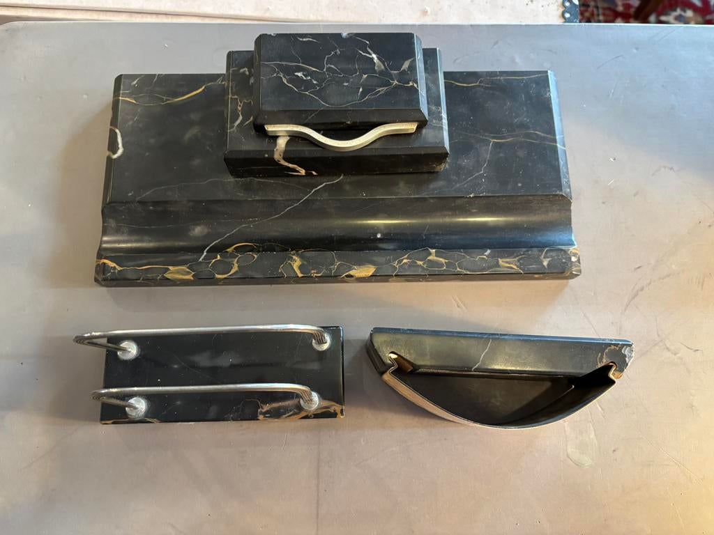 Marmeren bureauset, Antiek en Kunst, Ophalen of Verzenden