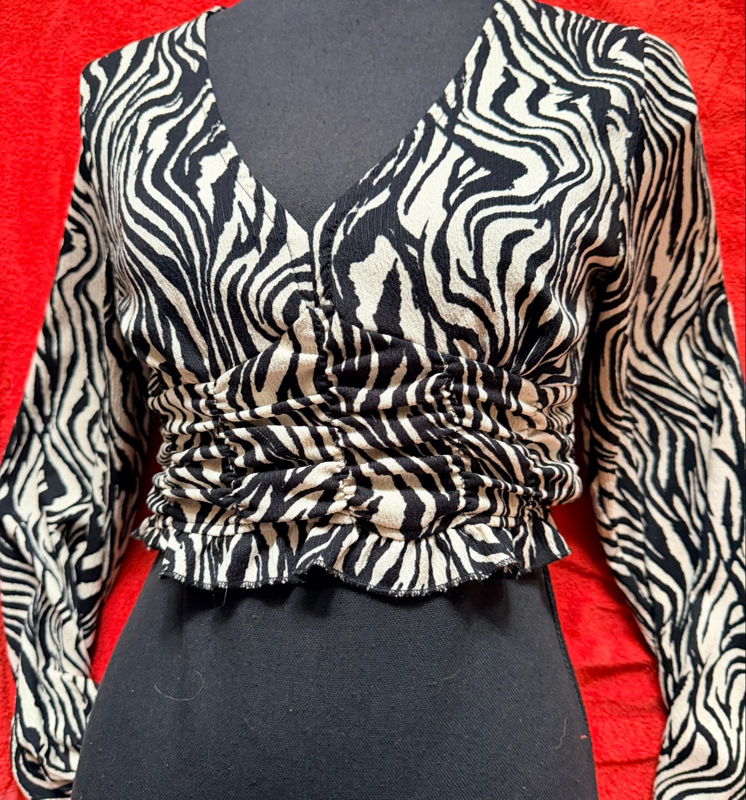Zebraprint crop top. Seven Sisters - Zo goed als nieuw, Kleding | Dames, Tops, Zo goed als nieuw, Maat 36 (S), Overige kleuren