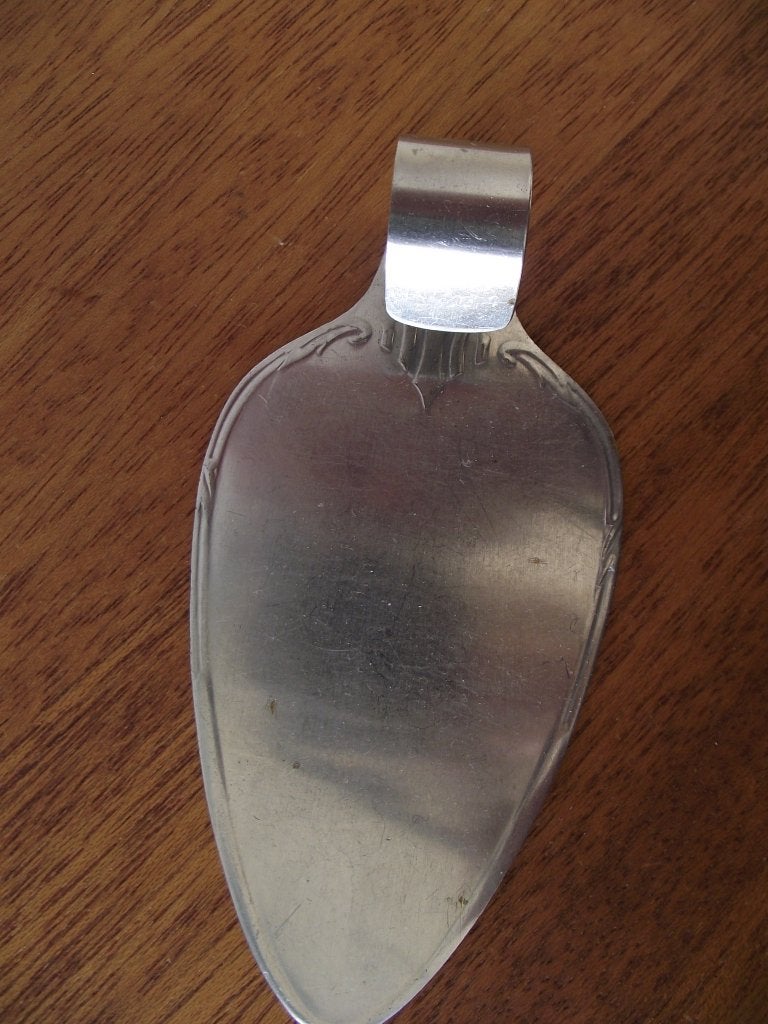 vintage taartschep gebakschep 13 cm Vlekvrij RVS 1930-1950, Ophalen of Verzenden