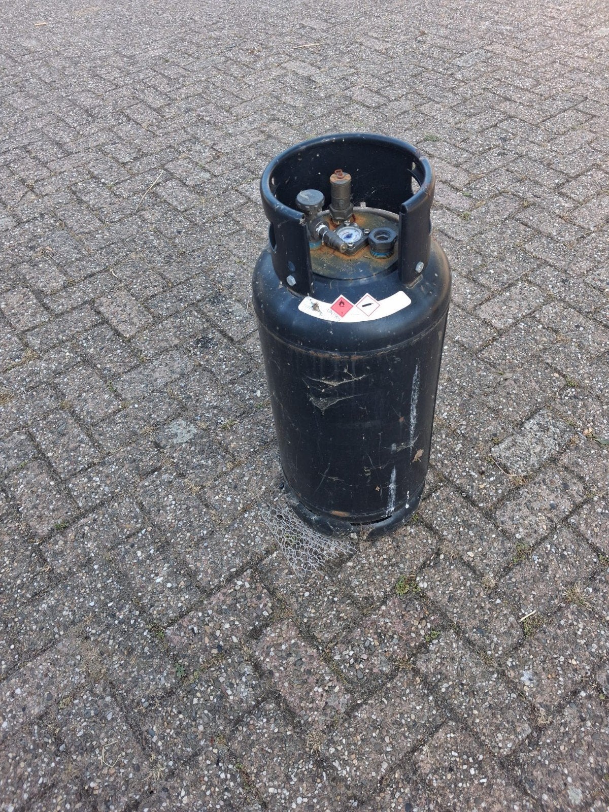 Gasfles hervulbaar. voor heftruck, Ophalen of Verzenden, Gebruikt