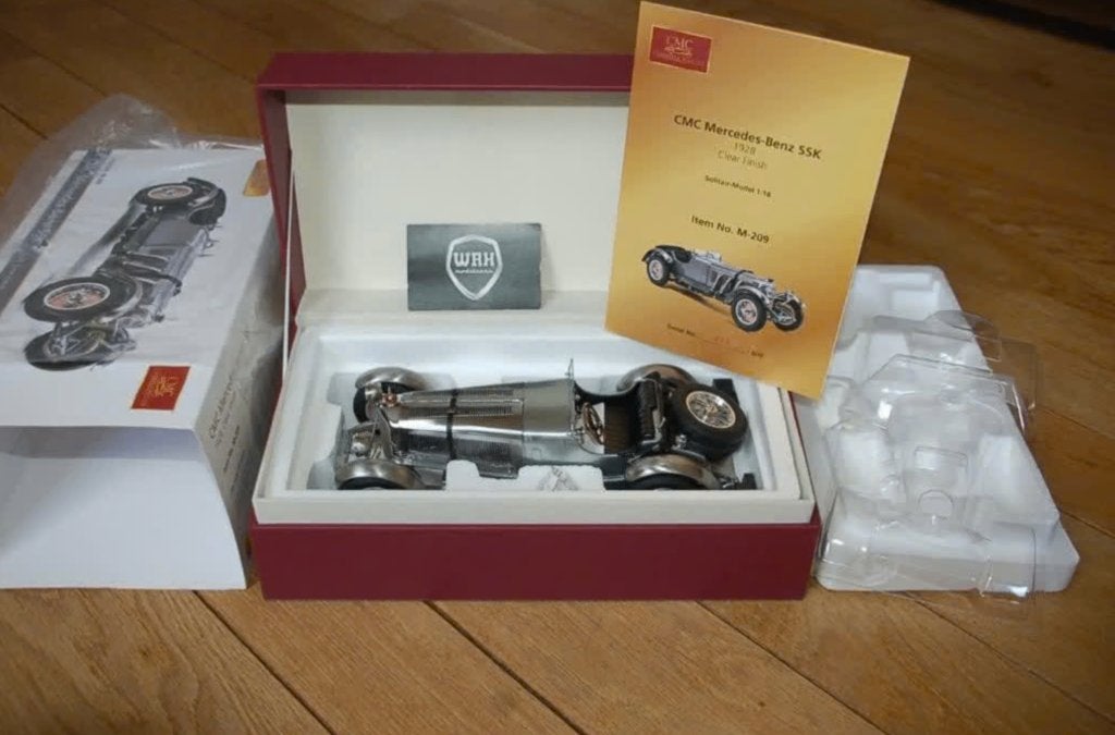 1:18 MERCEDES SSK 1930 CLEAR FINISH CMC M-209 in doos WRH, Hobby en Vrije tijd, Modelauto's | 1:18, Verzenden, Zo goed als nieuw