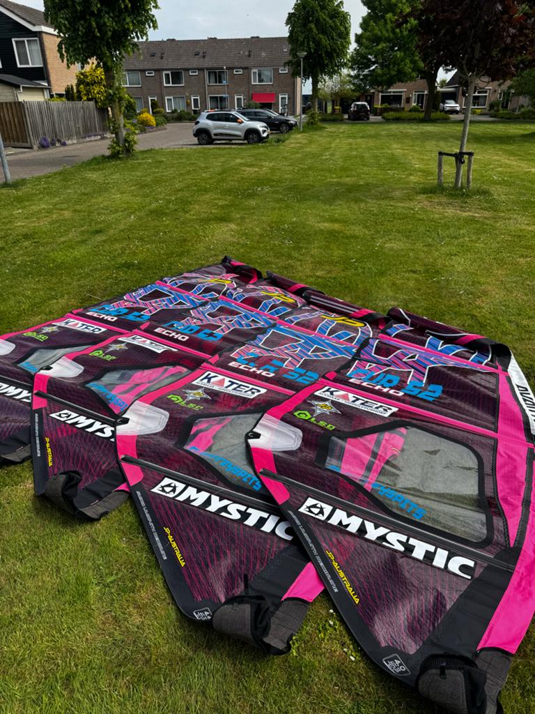 Avanti Echo Me Zeilset 4.0/4.4/4.8/5.2 met masten en giek, Gebruikt, Met giek, 3.5 tot 5 m², Complete set