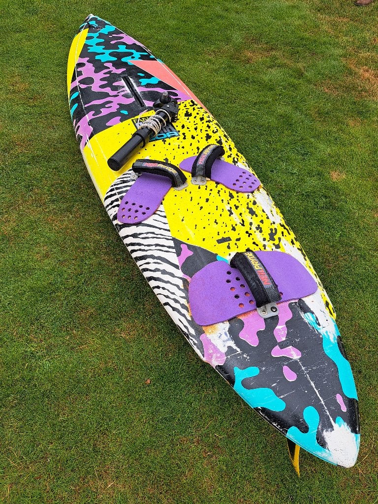 Oude surfplank met verstelbare mastvoet, Ophalen, Gebruikt, Fanatic, Plank