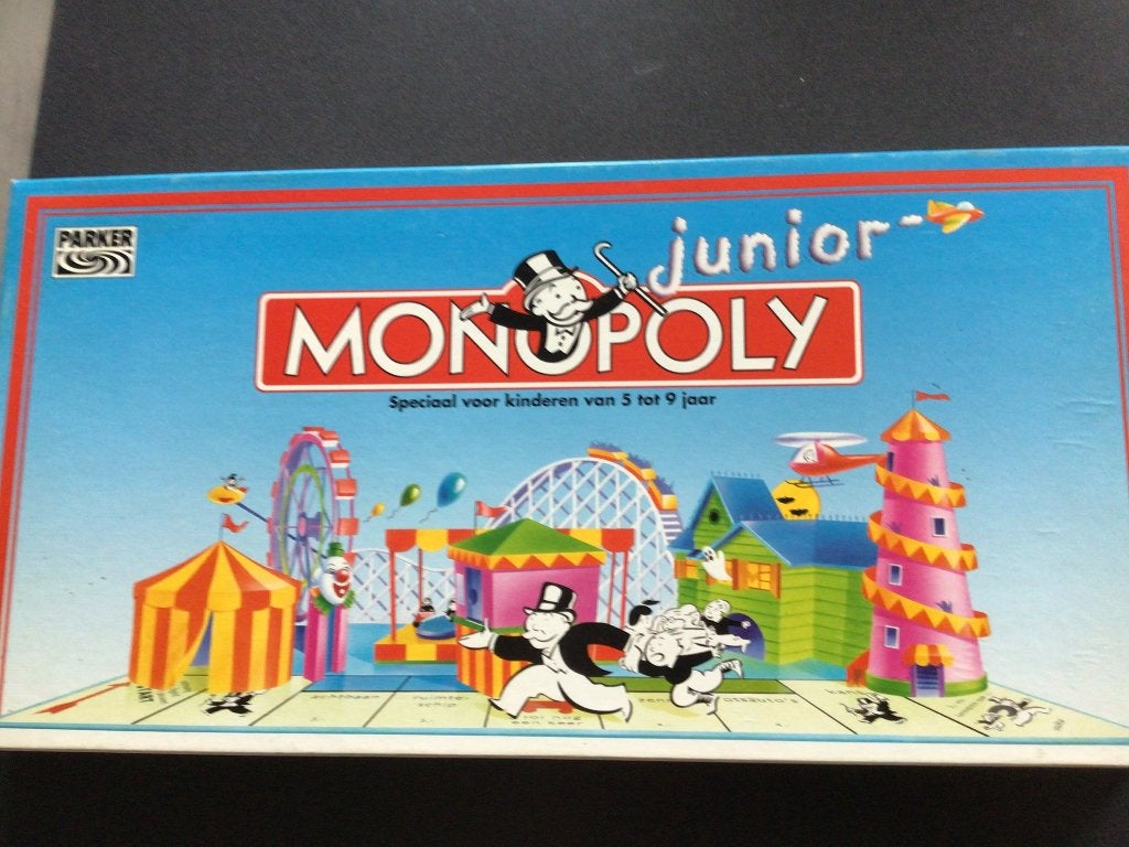Monopoly JUNIOR 5/9 jaar, Hobby en Vrije tijd, Ophalen of Verzenden, Zo goed als nieuw