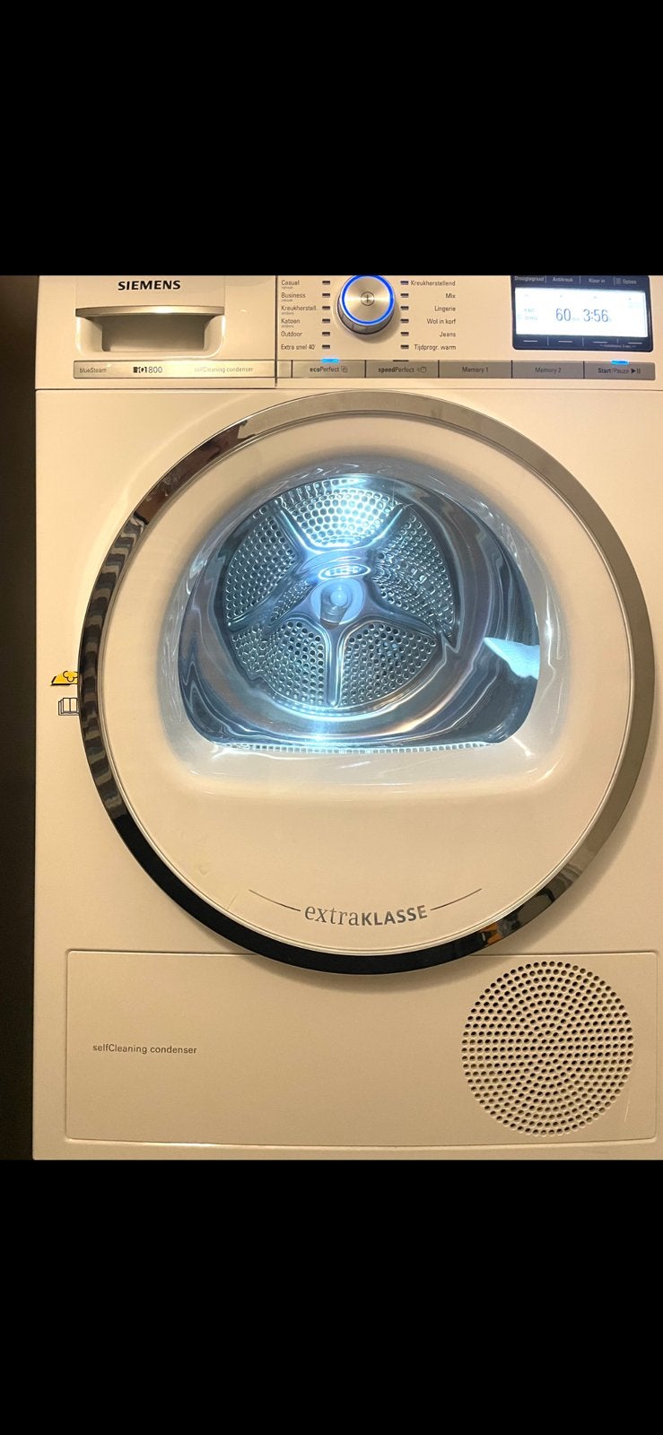Siemens iQ800 warmtepomp wasdroger topmodel zgan staat, Ophalen, 6 tot 8 kg, Zo goed als nieuw, 85 tot 90 cm