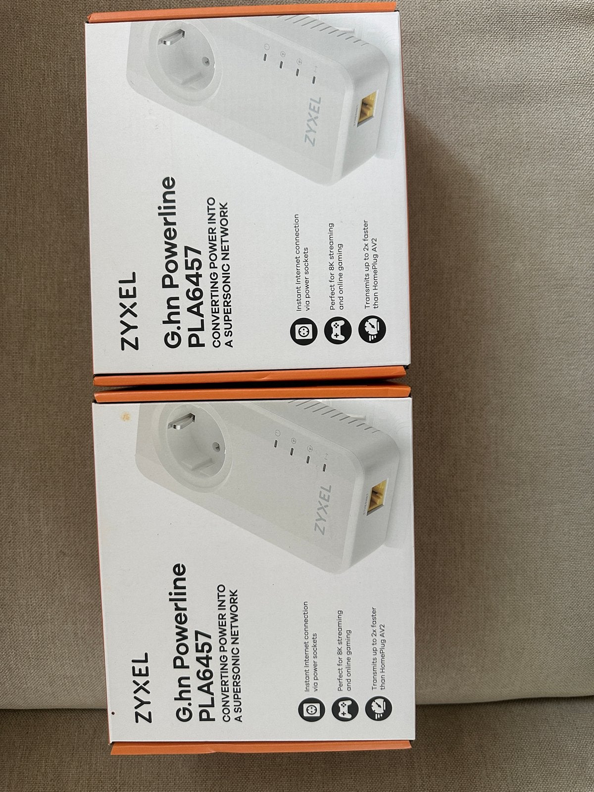 Zyxel G.hn Powerline PLA6457 - Set van 2, Ophalen, Nieuw, Router