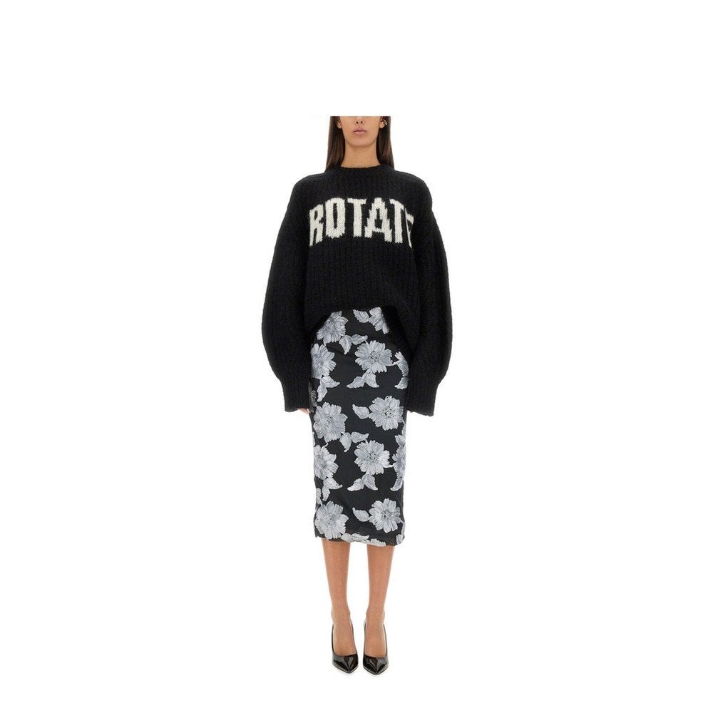 Rotate birger christensen midi kokerrok nieuw, Zwart, Nieuw, Ophalen of Verzenden, Knielengte