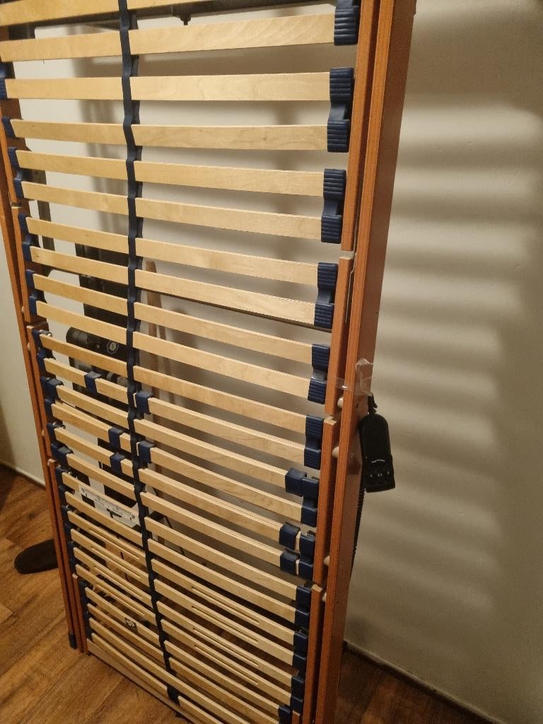 Electrische bedbodem, Ophalen, 90 cm, Tweepersoons, Zo goed als nieuw