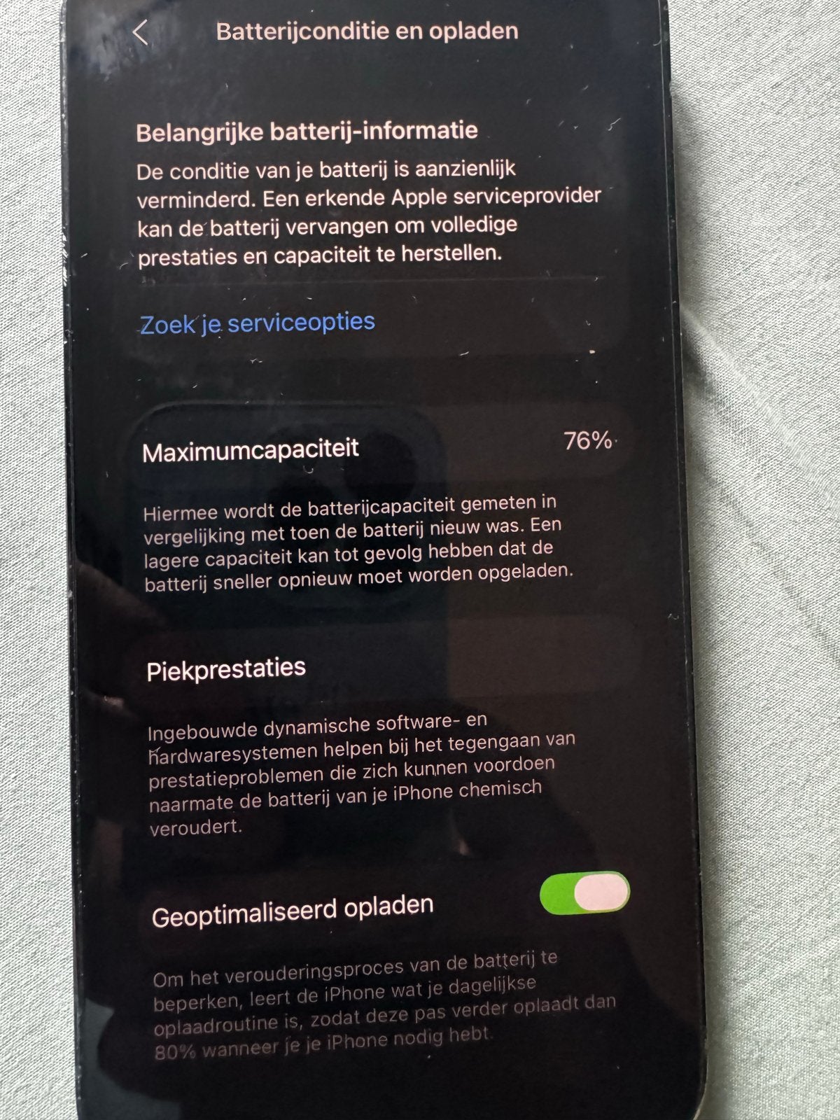 Foto 5 van iPhone 13 Pro, 128GB Groen - Batterij 76%
