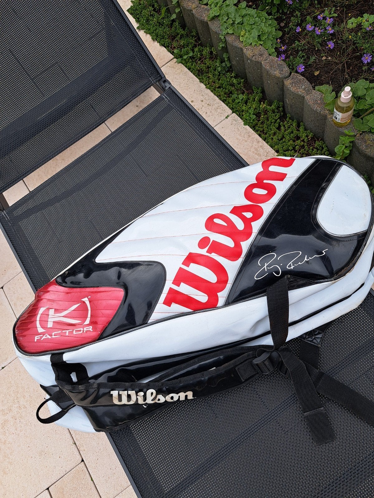 Wilson K Factor Tennistas - Zwart/Wit/Rood, Gebruikt, Wilson, Tas, Ophalen