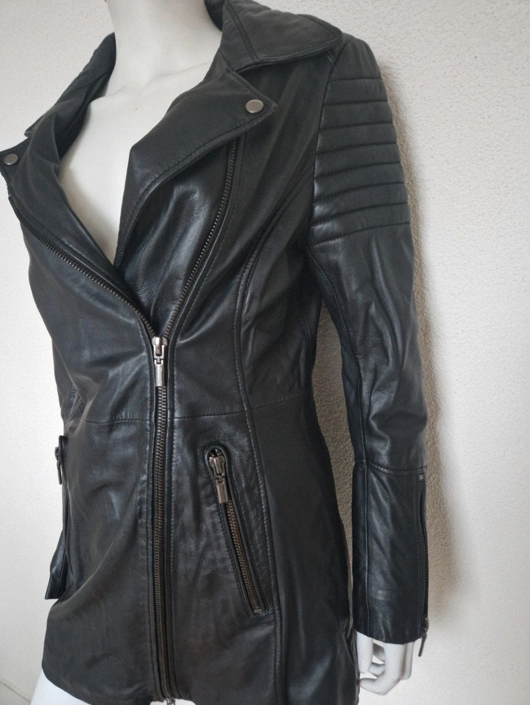 Arma bikerjack zwart maat 38 halflang, Maat 38/40 (M), Zwart, Arma, Ophalen of Verzenden