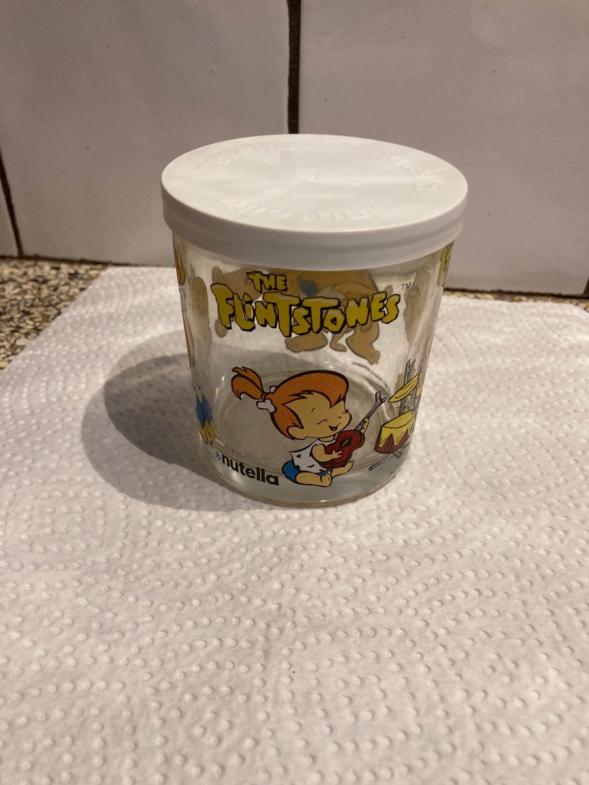 Glas flinstones, Ophalen of Verzenden, Overige figuren, Zo goed als nieuw, Gebruiksvoorwerp