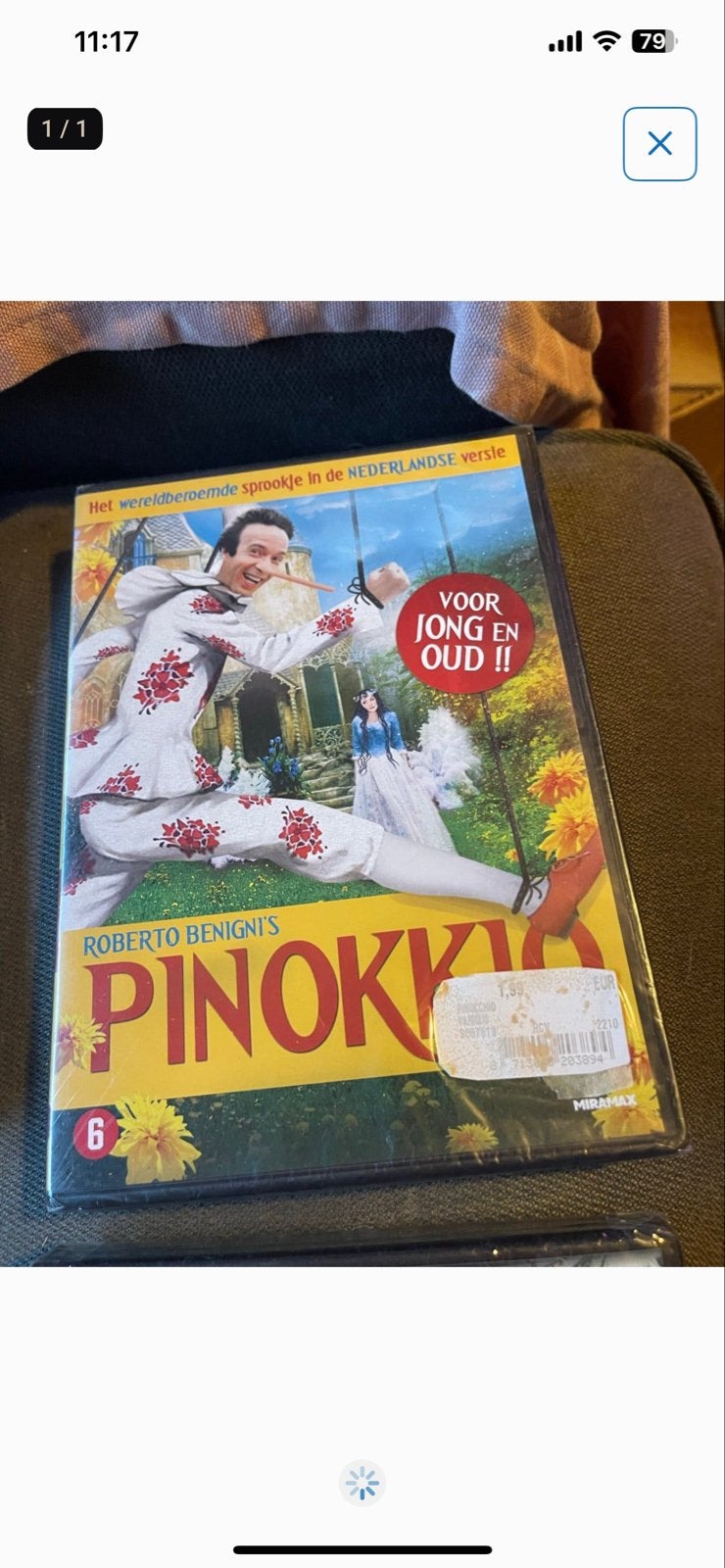 Pinokkio (Roberto Benigni) - Nederlandse versie DVD, Vanaf 6 jaar, Sprookjes, Nieuw in verpakking, Film