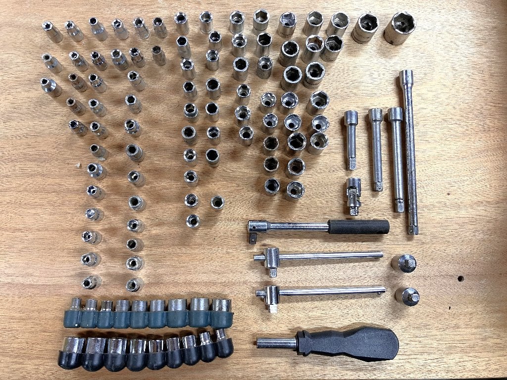 1/4”, 3/8” /1/2” doppen, verlengstuk, wringijzer, ratel, enz, Ophalen of Verzenden, Gebruikt, Sleutel/ratel, Overige merken