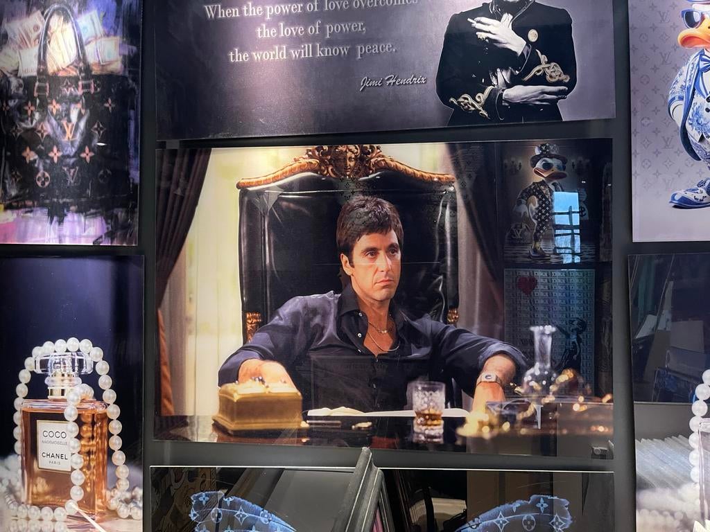 Scarface Al Pacino Print - 120x80 cm, Antiek en Kunst, Kunst | Schilderijen | Modern, Ophalen of Verzenden