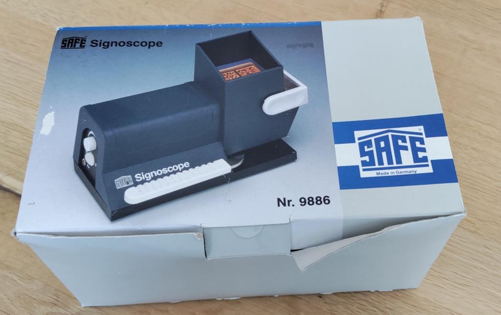 Safe Signoscope T1 9886 watermerkzoeker icl.fluorlamp, Ophalen of Verzenden