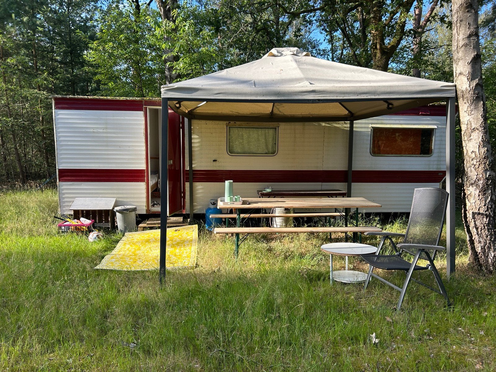 Veluwe Stacaravan met inboedel, Ophalen, Gebruikt, Tot en met 4