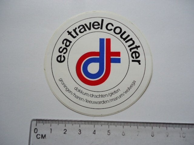 sticker oud ESA Dokkum drachten gieten haren marum wolvega, Verzamelen, Stickers, Verzenden, Zo goed als nieuw, Bedrijf of Vereniging
