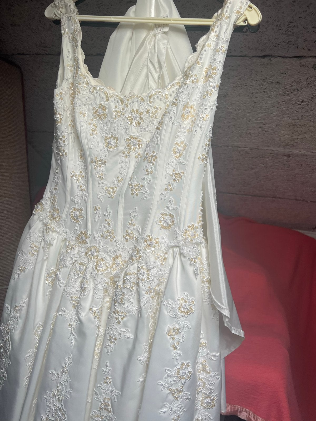 Elegante Trouwjurk Maat 38, Ophalen, Gedragen, Wit, Trouwjurk