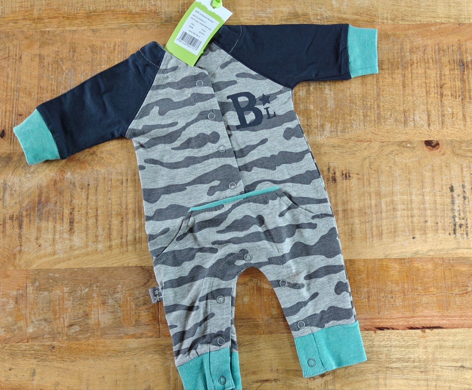 Billy-Lilly Jumpsuit/boxpakje Camo Grijs Maat 50/56, Jongetje of Meisje, Nieuw, Ophalen of Verzenden, Pakje